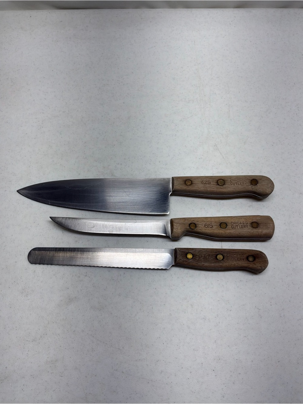 Chicago Cutlery Wooden-Handle Kitchen Knife Set of 3